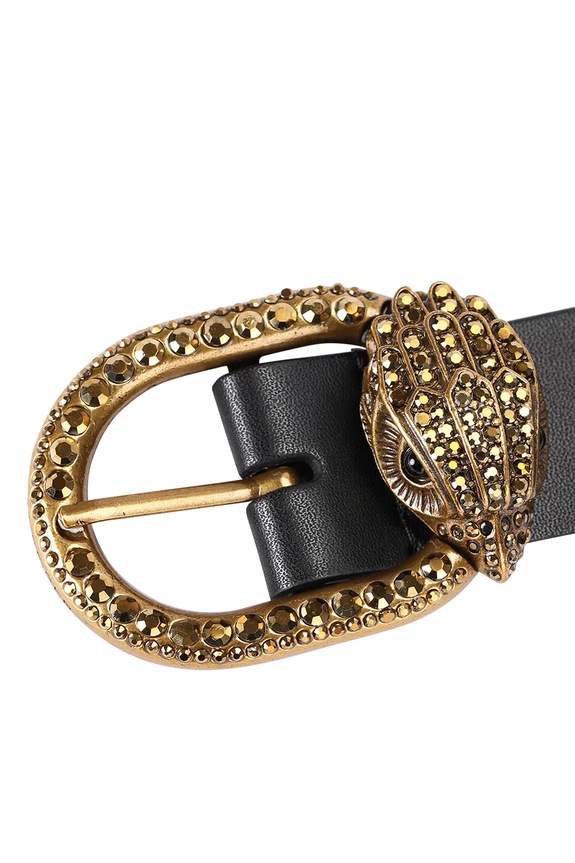Akcesoria Kurt Geiger London pasek skórzany Mayfair 5257800109 czarny
