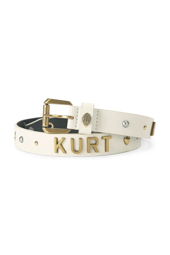 Kurt Geiger London pasek skórzany beżowy 5411441109