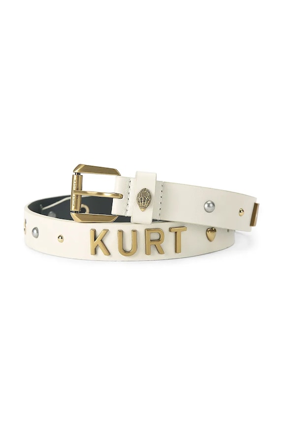 Kurt Geiger London pasek skórzany beżowy 5411441109