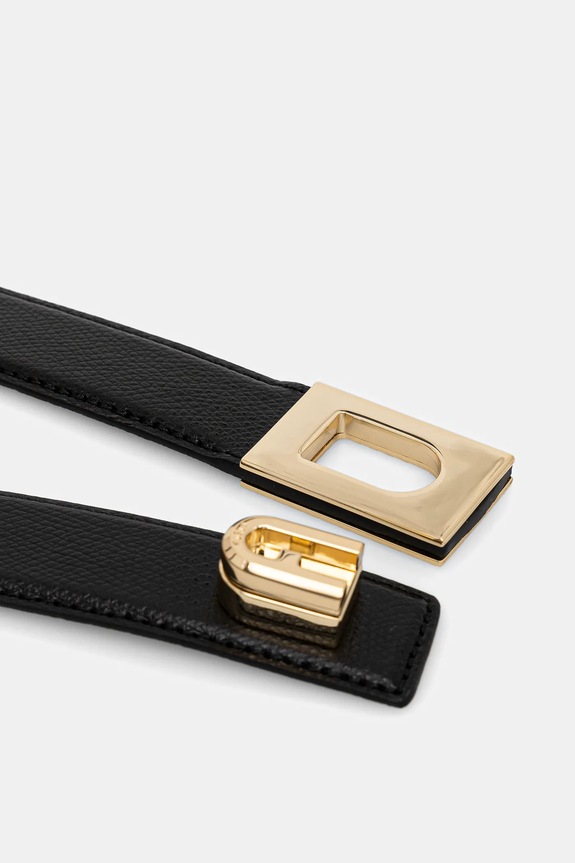 Furla pasek skórzany WC00065.ARE000.O6000 czarny SS26