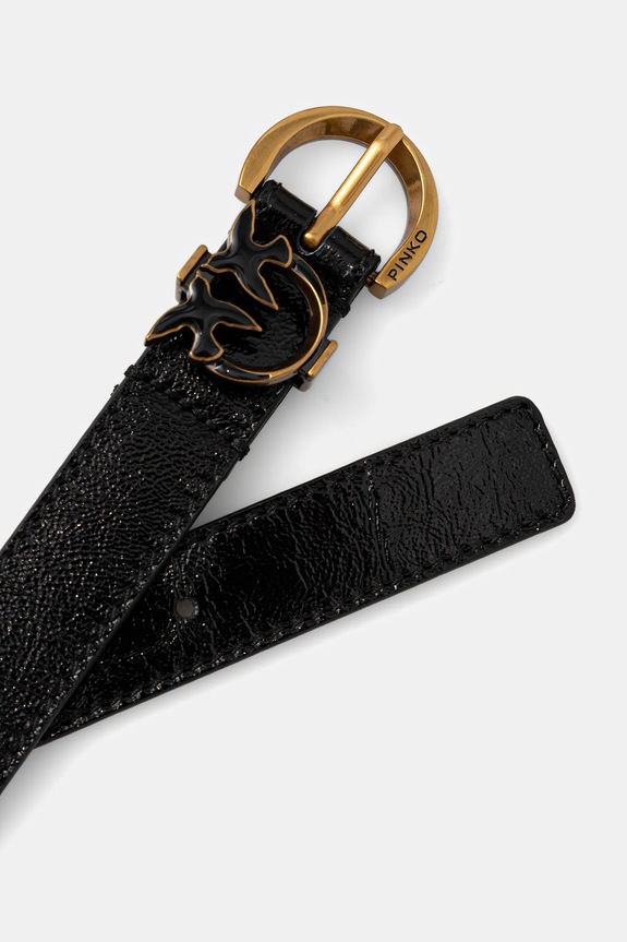Kožený pásek Pinko 102820.A2X6 černá SS26
