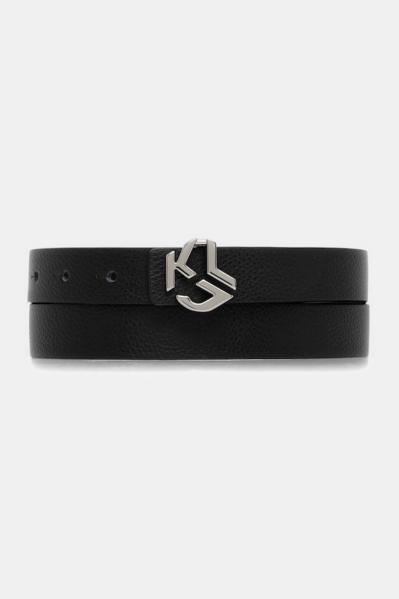 Двосторонній шкіряний ремінь Karl Lagerfeld Jeans чорний B1W33064