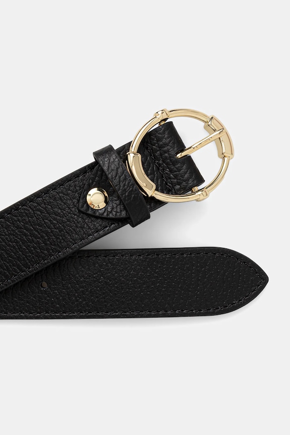 Coccinelle curea de piele MARLIE E3.UU5.11.06.01 negru SS26