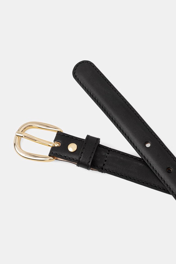 A.P.C. cintura in pelle CEINTURE ROSETTE PXBHZ.F65101 nero SS26