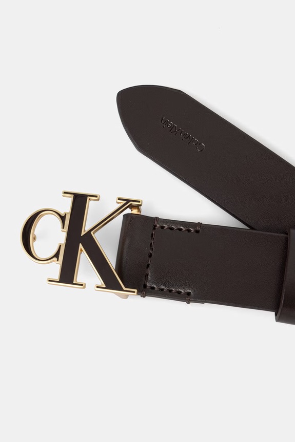 Calvin Klein pasek damski skórzany LV04F7073G brązowy SS26