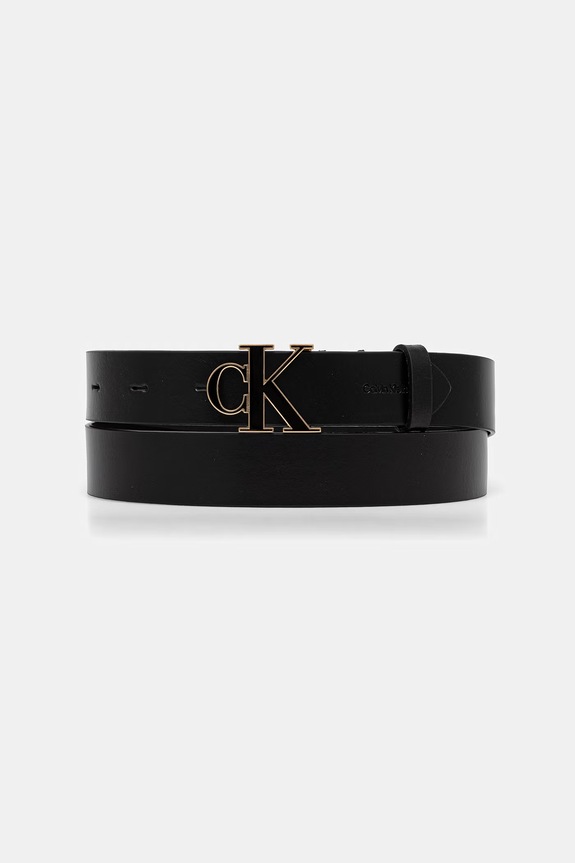 Calvin Klein opasok dámsky kožený čierna LV04F7073G