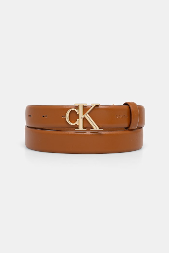 Calvin Klein ζώνη γυναικεία δερμάτινη καφέ LV04F7074G