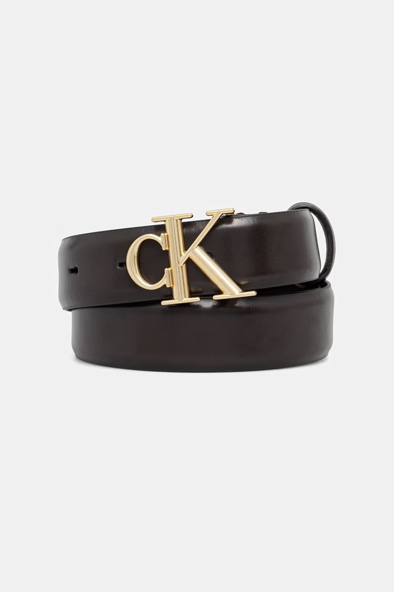 Calvin Klein pasek damski skórzany brązowy LV04F7074G
