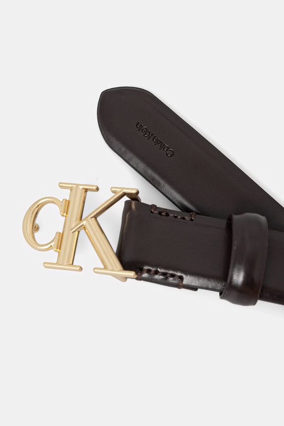 Calvin Klein pasek damski skórzany LV04F7074G brązowy SS26