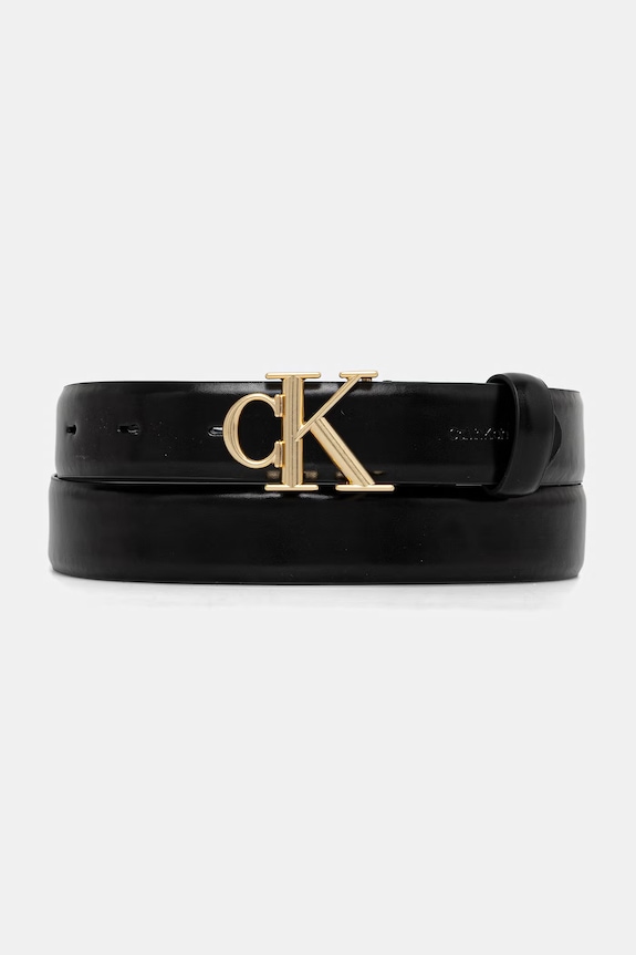 Calvin Klein curea pentru femei, din piele negru LV04F7074G