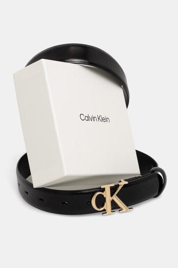 Calvin Klein curea pentru femei, din piele LV04F7074G negru SS26