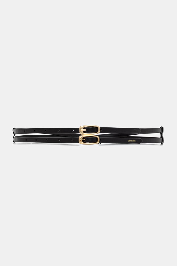 Calvin Klein pasek damski skórzany czarny LV04F7077G