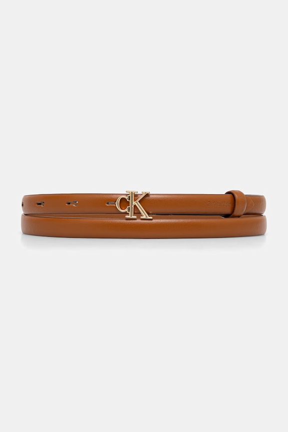 Calvin Klein pasek damski skórzany brązowy LV04F7085G