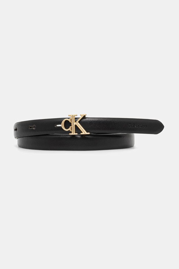 Calvin Klein pasek damski skórzany czarny LV04F7085G