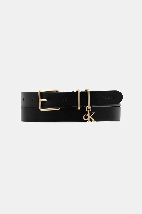 Calvin Klein pasek damski skórzany czarny LV04F7086G