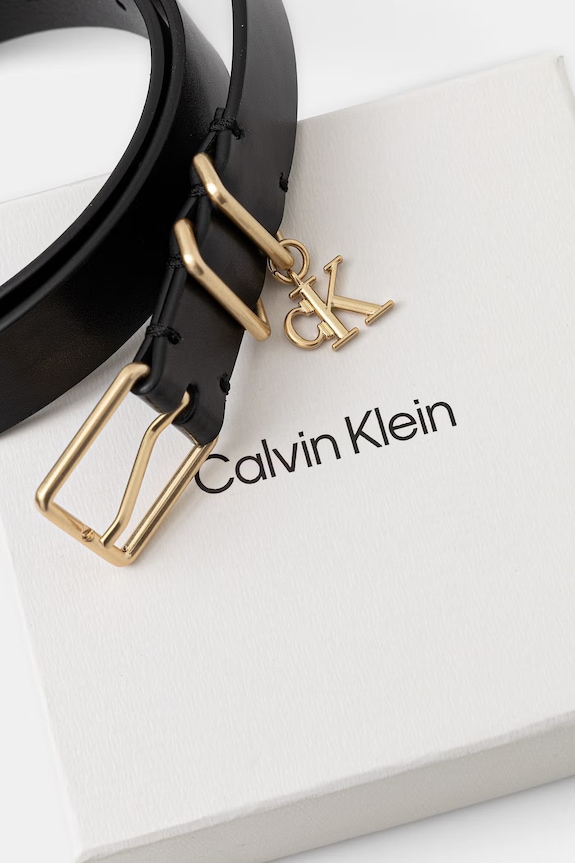 Akcesoria Calvin Klein pasek damski skórzany LV04F7086G czarny