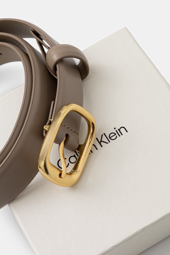 Akcesoria Calvin Klein pasek damski skórzany LV04F7100G beżowy