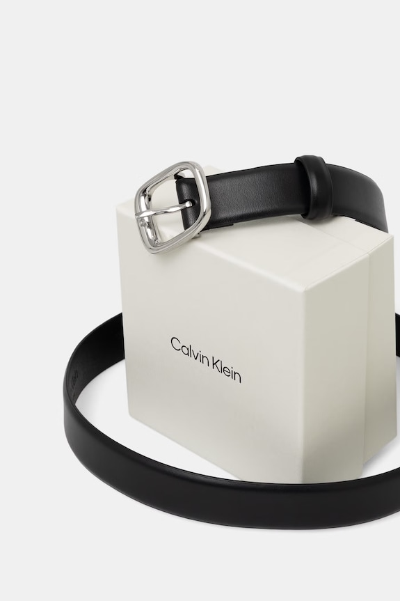 Akcesoria Calvin Klein pasek damski skórzany LV04F7100G czarny