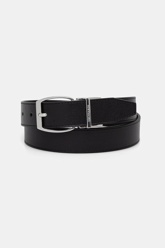 Dvostrani kožni remen Trussardi crna B342B200023N