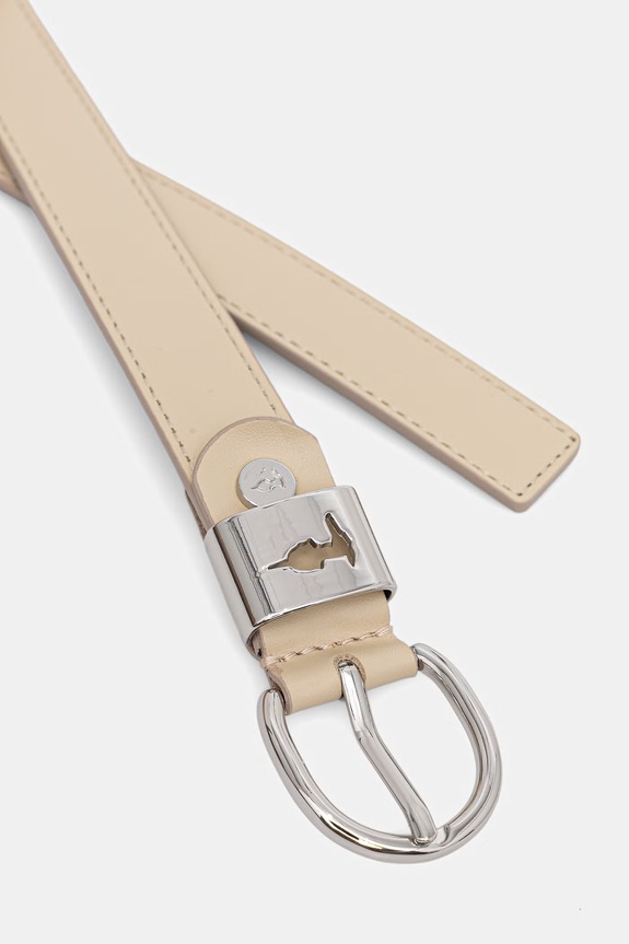Kožni remen Trussardi B344B000041N bež SS26