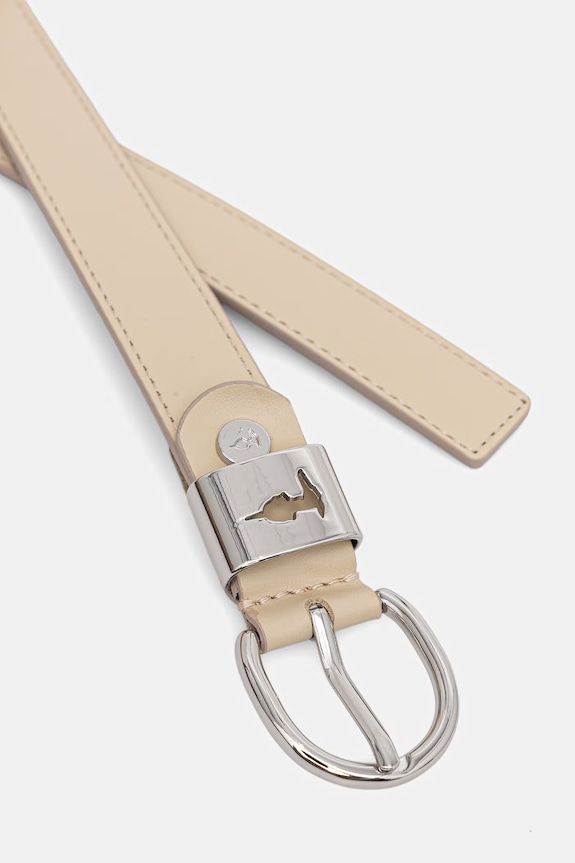 Kožni remen Trussardi B344B000041N bež SS26