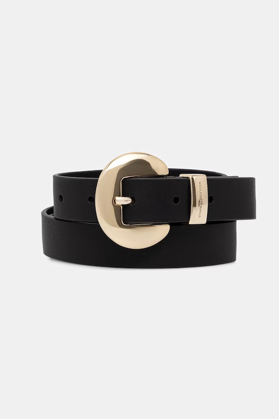 Tommy Hilfiger remen za žene od kože crna AW0AW18559