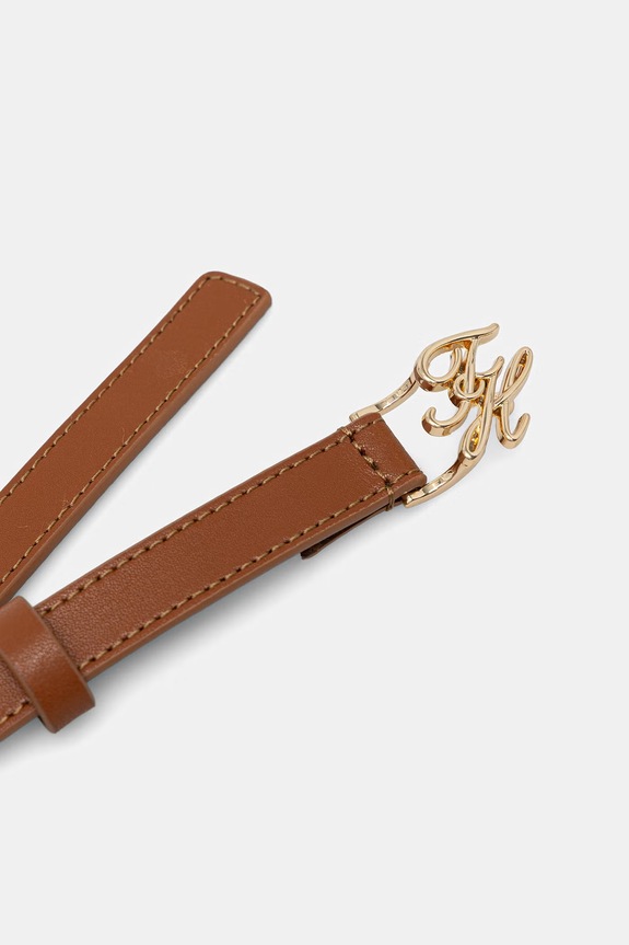 Tommy Hilfiger opasok dámsky kožený AW0AW18609 hnedá SS26