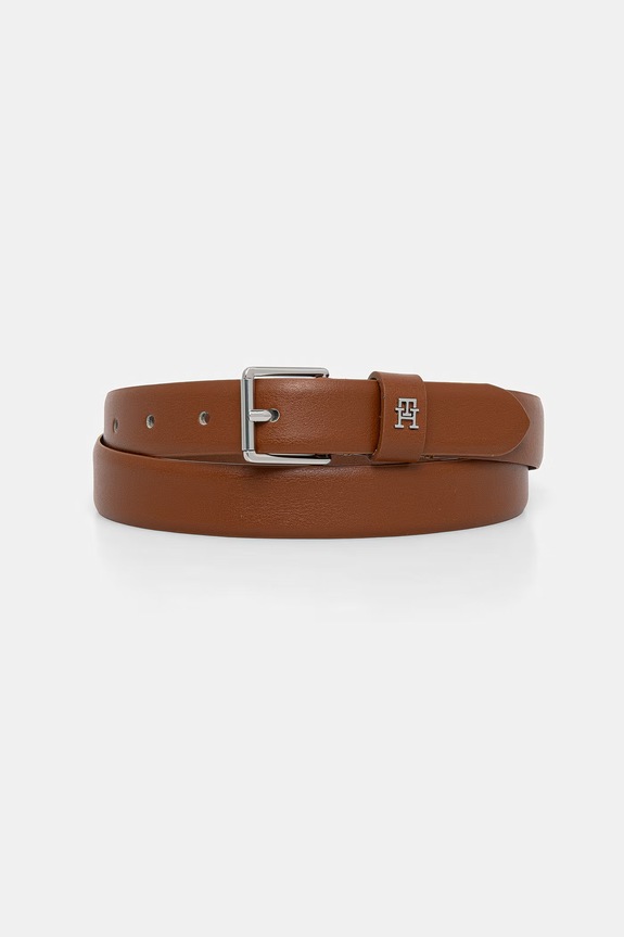 Tommy Hilfiger pasek damski skórzany brązowy AW0AW18651