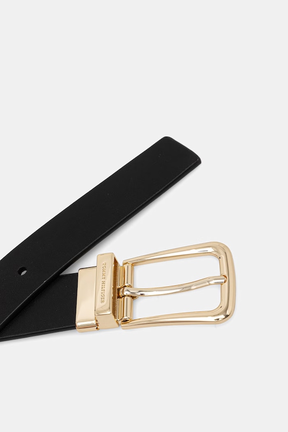 Accesorii Tommy Hilfiger curea reversibilă pentru femei, din piele AW0AW18663 negru