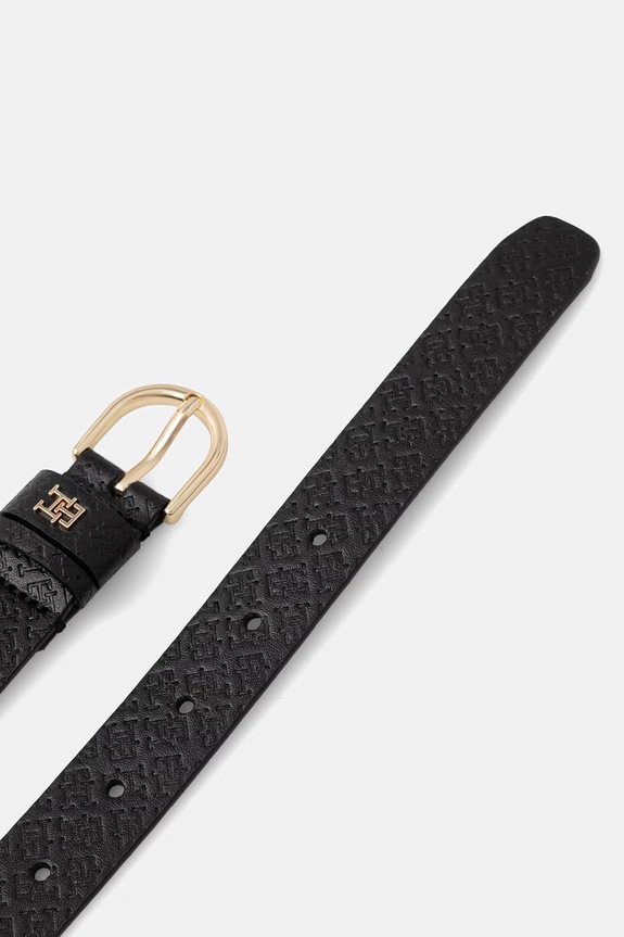 Tommy Hilfiger remen za žene kožni AW0AW18856 crna SS26