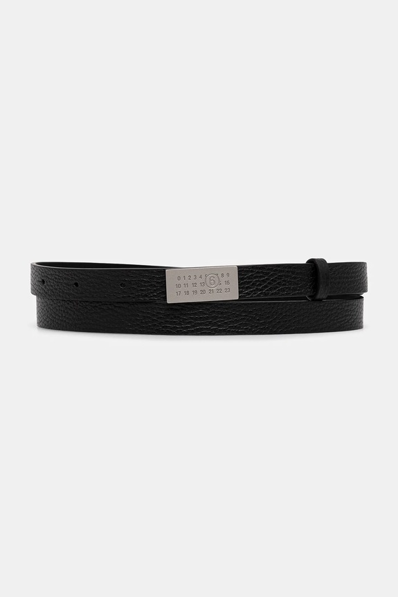 MM6 Maison Margiela pasek skórzany czarny SA5TP0011.P8883.T8013