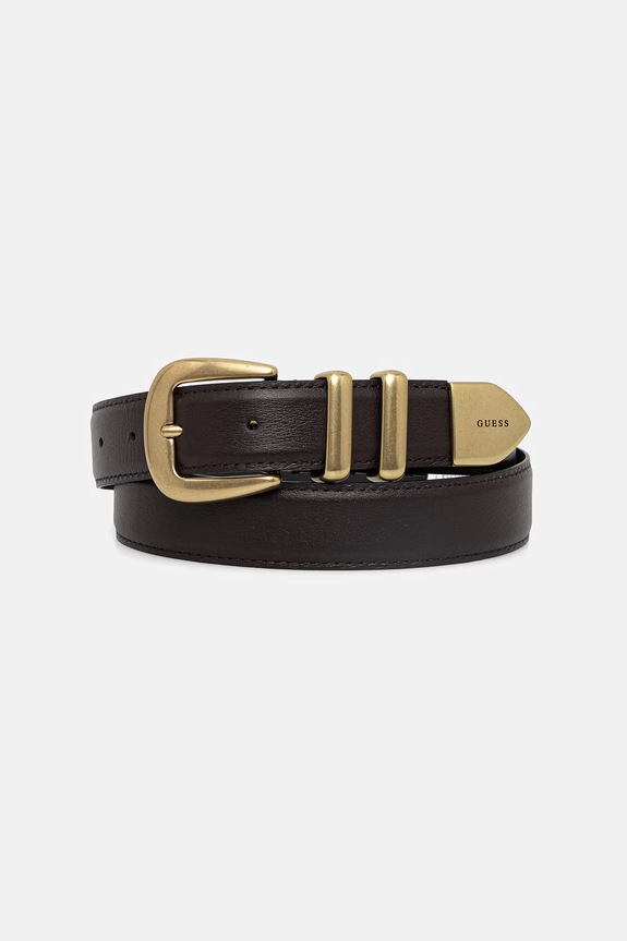 Шкіряний ремінь Guess коричневий BW9282.P5430