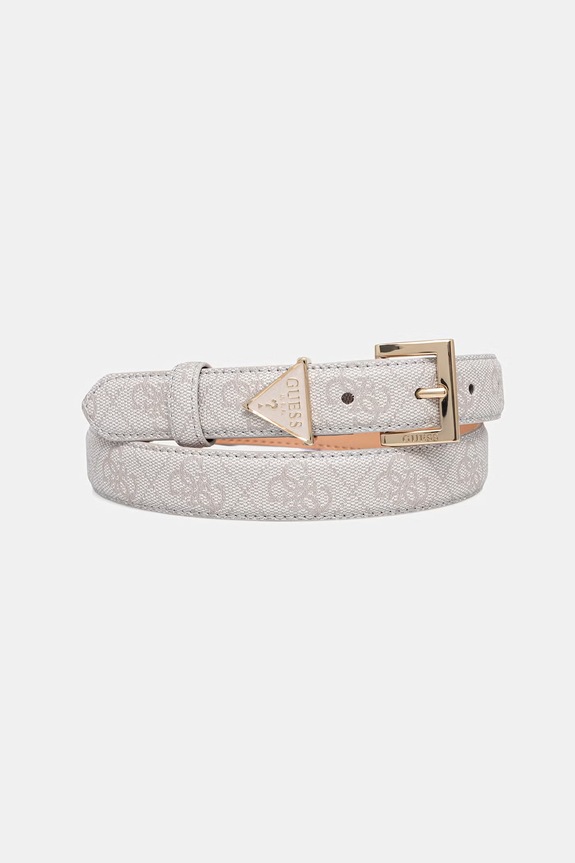 Guess remen za žene od imitacije kože NOELLE bež BW9291.P5425