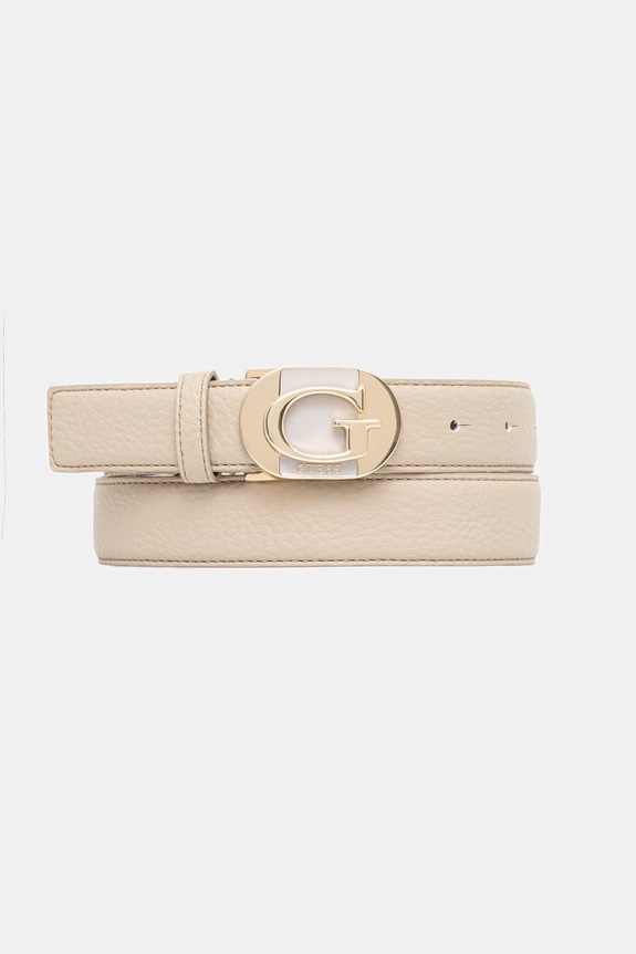 Pásek Guess JESSA imitace kůže béžová BW9363.P6230