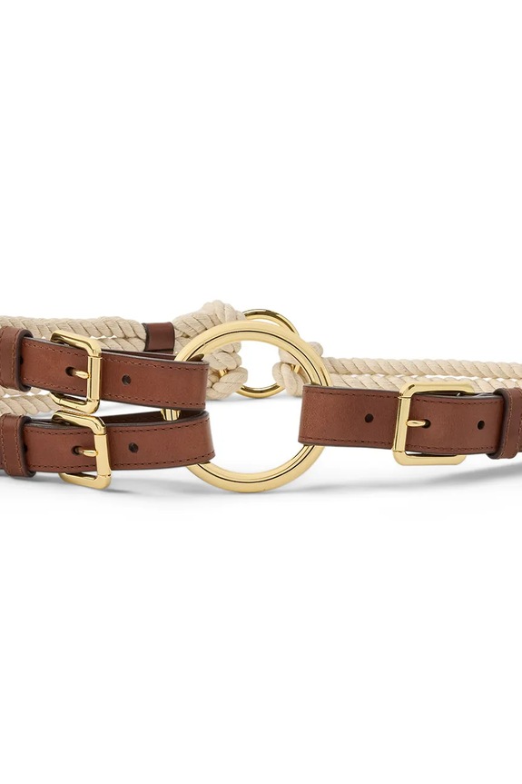 Lauren Ralph Lauren fonott öv női 412P06084 barna SS26