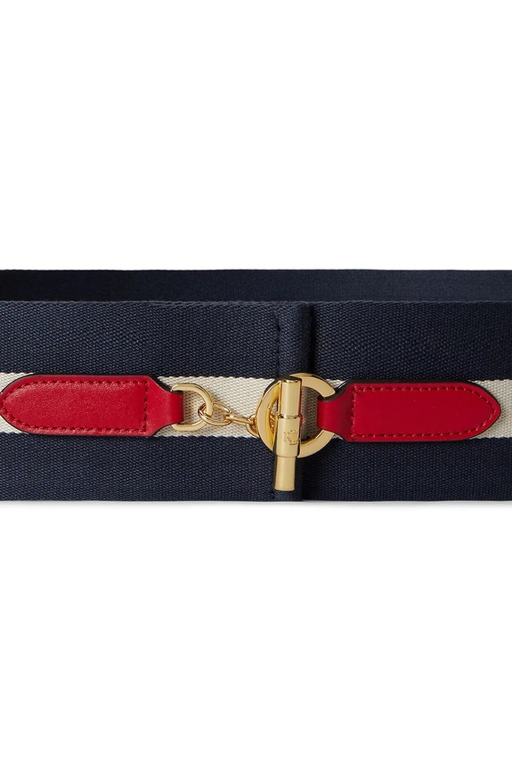 Lauren Ralph Lauren širok ženski pas 412P10143 mornarsko modra SS26