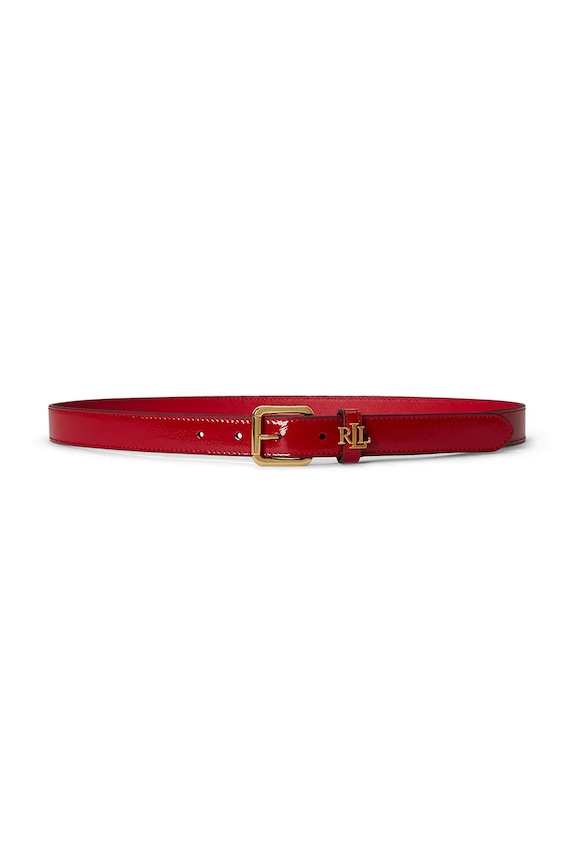 Lauren Ralph Lauren pásek dámský kožený červená 412P10153