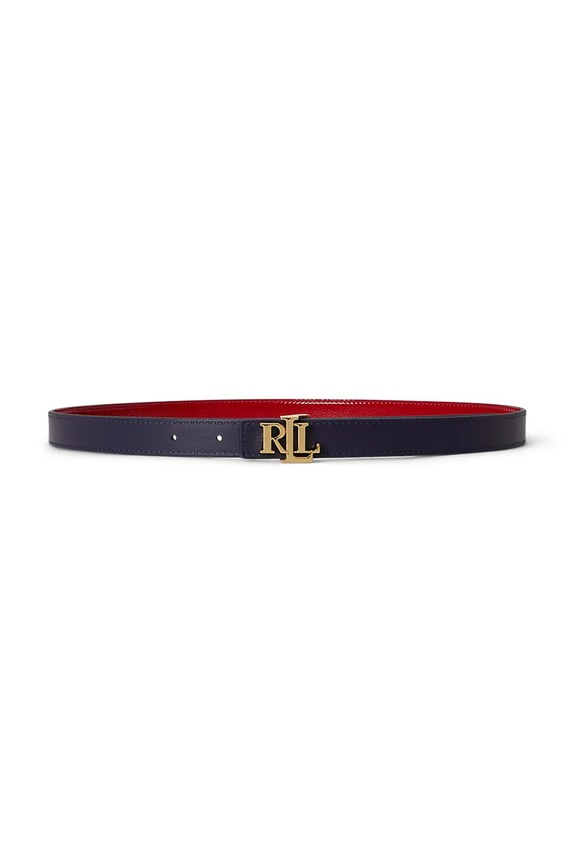 Lauren Ralph Lauren dvostranski pas ženski usnjeni 412P10210 rdeča SS26