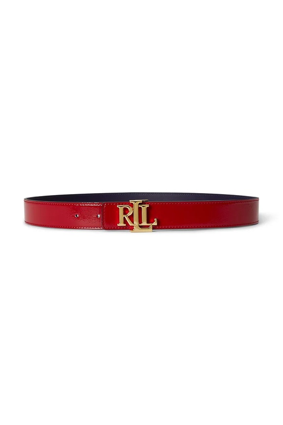 Lauren Ralph Lauren dvostranski pas ženski usnjen rdeča 412P10211