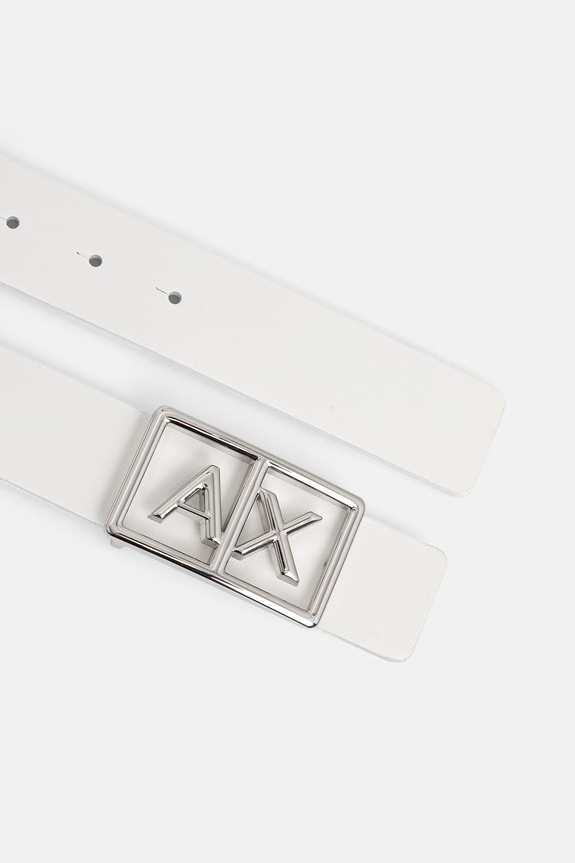 Armani Exchange női bőr Kétoldalas öv XW000966.AF13953 fehér SS26