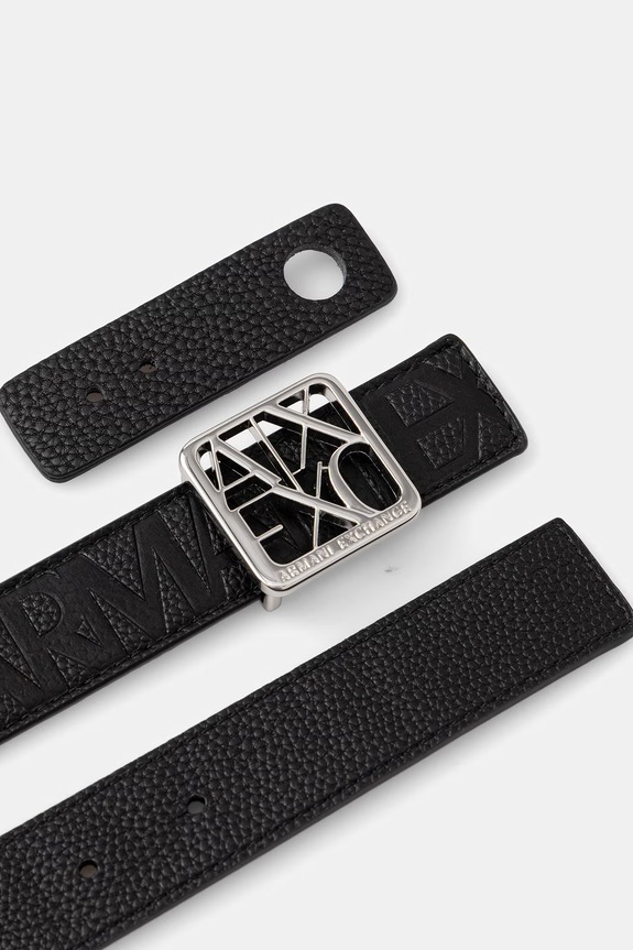 Armani Exchange pasek dwustronny XW001598.AF15774 czarny SS26