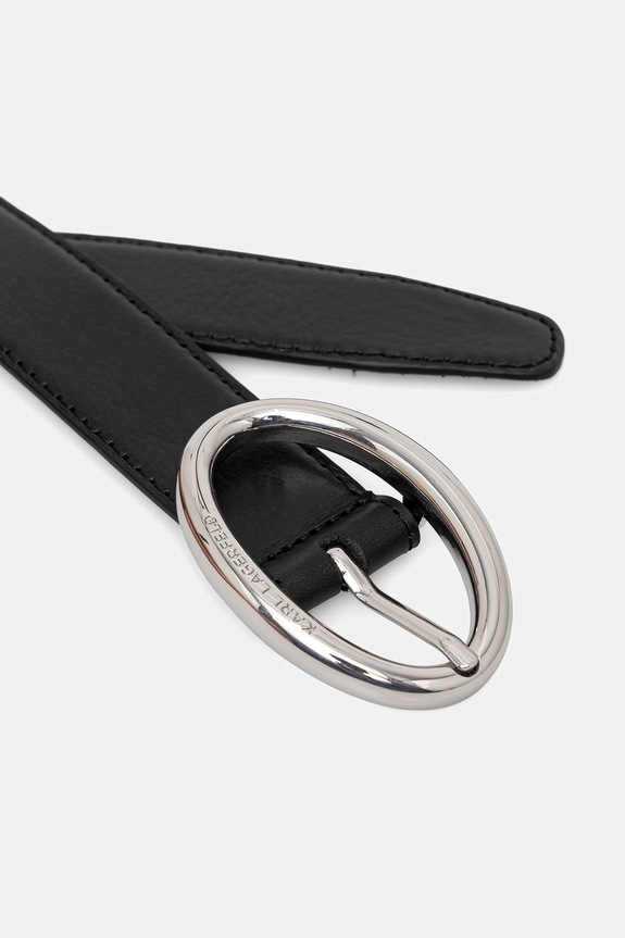 Karl Lagerfeld pasek damski skórzany K/ESSENTIAL B2W33035 czarny SS26