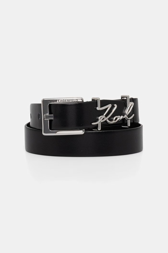 Dámsky kožený opasok Karl Lagerfeld K/SIGNATURE čierna B2W33038