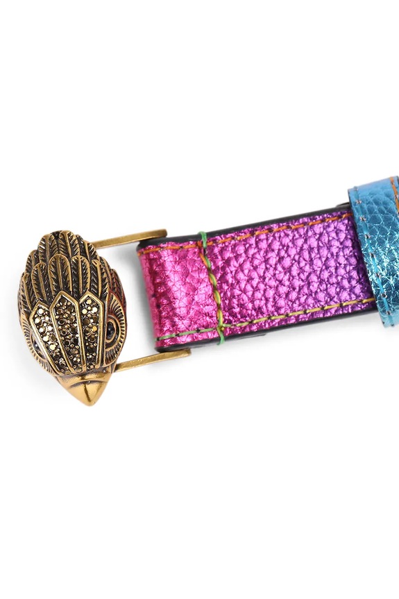 Kiegészítők Kurt Geiger London női bőr öv Eagle Belt 5255869109 rózsaszín