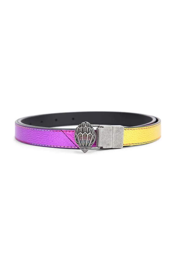 Kurt Geiger London pasek dwustronny damski skórzany Eagle Belt multicolor 5411769109