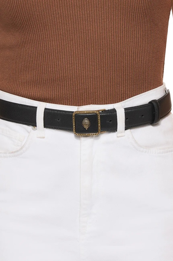 Kurt Geiger London pasek damski skórzany Pimlico Belt czarny 5633100109