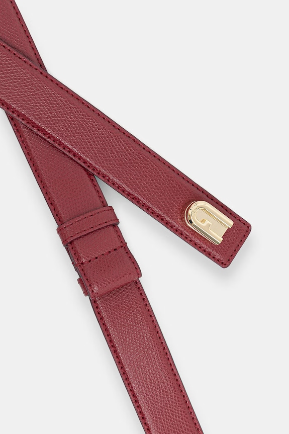 Furla pasek damski skórzany WC00065.ARE000.CGQ00 bordowy SS26