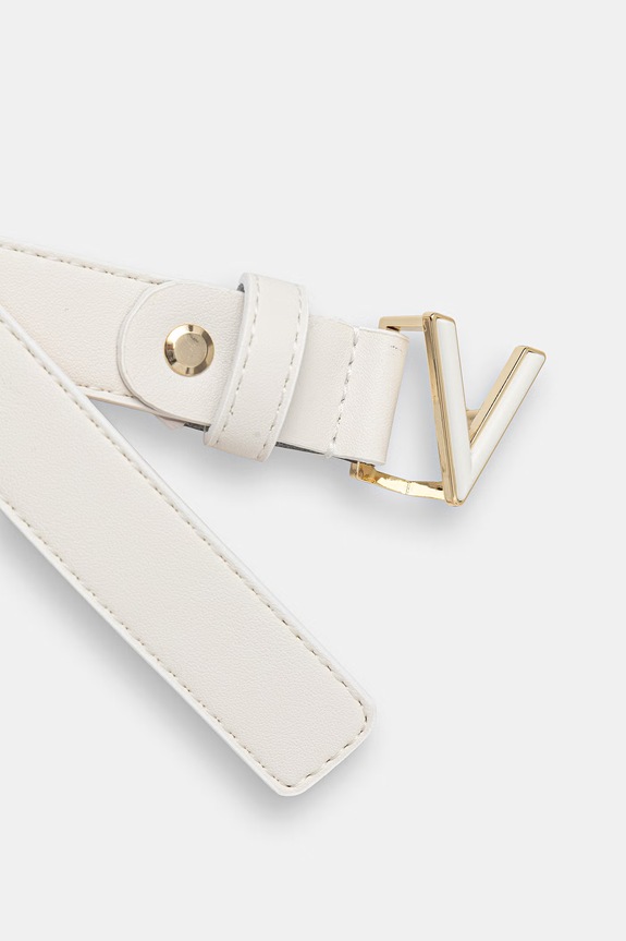 Valentino Bags ζώνη γυναικεία από απομίμηση δέρματος GLOW VCSA0256 λευκό SS26