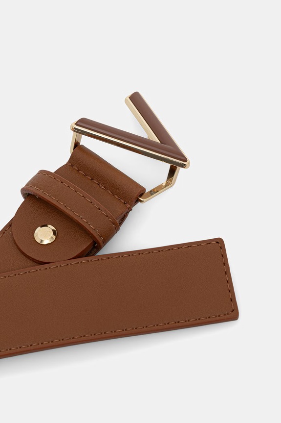 Valentino Bags ζώνη γυναικεία GLOW VCSA0257 καφέ SS26