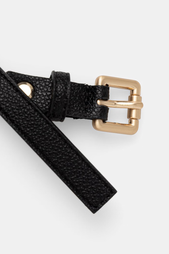 Valentino Bags ζώνη γυναικεία από απομίμηση δέρματος BLOOM VCSA0355 μαύρο SS26